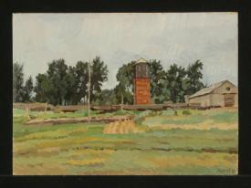 A Landscape with a Pumping Station by Yuri Petrovich Dyakov (1929–2008)