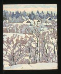 Frosty Day by Yuri Petrovich Dyakov (1929–2008)