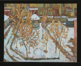 First Snow by Yuri Petrovich Dyakov (1929–2008)