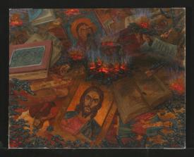 Fires of Russia by Alexander Mikhailovich Kurzanov (b. 1938)