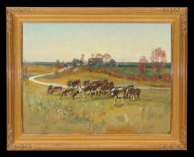 A Herd by Viktor Petrovich Slushnik (b. 1926)