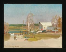 April by Viktor Petrovich Slushnik (b. 1926)