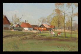 Panino Street by Viktor Petrovich Slushnik (b. 1926)