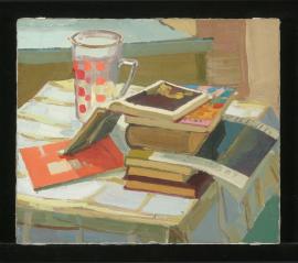 Still Life. Books by Viktor Petrovich Slushnik (b. 1926)