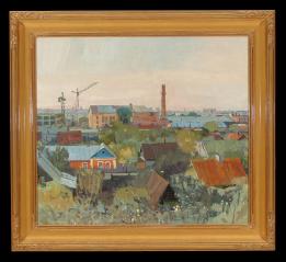Old Myasokombinat by Viktor Petrovich Slushnik (b. 1926)