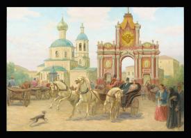 Red Gate by Alexander Mikhailovich Kurzanov (b. 1938)