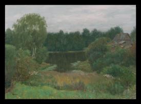 House of the Artists A. P. and S. P. Tkachev by Alexander Mikhailovich Kurzanov (b. 1938)