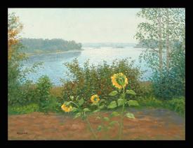 By the River by Alexander Mikhailovich Kurzanov (b. 1938)