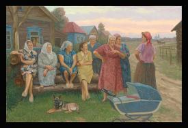 Chapaev Women by Alexander Mikhailovich Kurzanov (b. 1938)