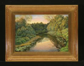 Evening on the River Khopyor by Gennadi Grigorevich Grishchenko (b. 1940)