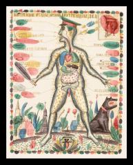 Internal Organs, Organ Internal Affair. Felix Zhelezny by Alexander Mikhaylovich Nozhkin (1958–2000)