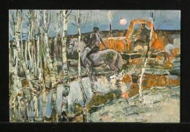 Study for the Painting "Northern Spring" by Vyacheslav Frantsevich Zagonek (1919–1994)