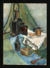 Still Life with a Lantern by Viktor Vasilievich Vorobev (b. 1925)