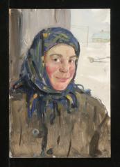 Pig-Tender Marusya by Yevgeni Borisovich Khoroshilov (1930–1982)