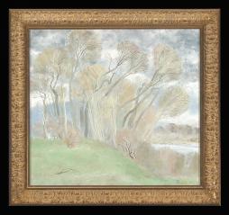 Trees on a Riverbank by Nikita Petrovich Fomin (b. 1949)