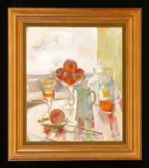 Peaches in the Vase by Alexander Nikolaevich Lavrov (b. 1955)