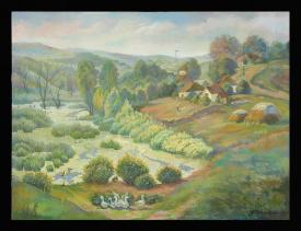 Valentinovka Village by Gennadi Grigorevich Grishchenko (b. 1940)