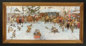 Winter Holiday by Edouard Panteleimonovich Efanov (b. 1938)