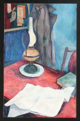 Still Life with a Lamp by Solomon Ilich Gelashvili (1928–1994)