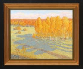 Autumn Birches by Natalia Alexandrovna Khoduk (b. 1972)