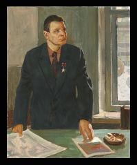 Portrait of the Hero of Social Labor S. Savin by Aleksei Pavlovich Eremenko (1922–1997)