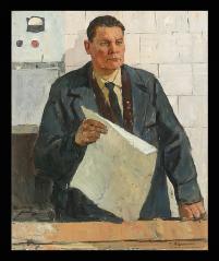 Portrait of S. Savinov by Aleksei Pavlovich Eremenko (1922–1997)