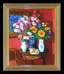 Still Life in the Red Diningroom by Aleksei (Alosha) Leonidevich Sokolov (b. 1981)