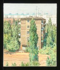 At the Window. A House by Yuri Petrovich Dyakov (1929–2008)