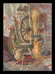 Spinning Wheel by Vladimir Dmitrievich Fefelov (b. 1939)