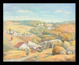 The Village Popasnoye by Gennadi Grigorevich Grishchenko (b. 1940)