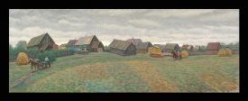 Old Village by Alexander Mikhailovich Kurzanov (b. 1938)