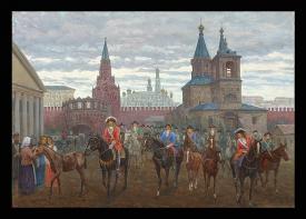 At the Riding-School by Alexander Mikhailovich Kurzanov (b. 1938)