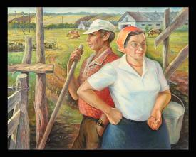 Lovers by Gennadi Grigorevich Grishchenko (b. 1940)
