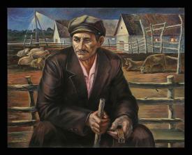 Watchman of the Collective Farm by Gennadi Grigorevich Grishchenko (b. 1940)