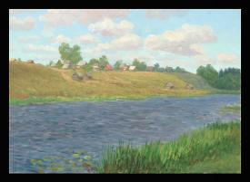 The River Msta by Alexander Mikhailovich Kurzanov (b. 1938)