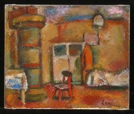 Room with a Stove by German Pavlovich Egoshin (b. 1931)