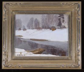 The River Msta by Yuri Petrovich Sanin (1939–1997)