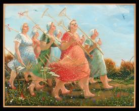 With a Merry Song by Viktor Andreevich Donskoi (b. 1945)
