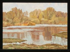 Spring. Flood by Yuri Petrovich Dyakov (1929–2008)