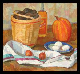 Still Life with a Blue Plate by Yuri Petrovich Dyakov (1929–2008)