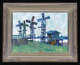 Windmills by Anatoli Nikitavich Turkin (b. 1938)