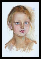 Sketch of a Head of a Girl by Raisa Matveyevna Moskalenko (b. 1918)