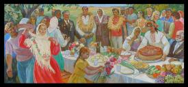 Harvest Celebration by Zinaida Vladimirovna Volkovinskaya (b. 1915)