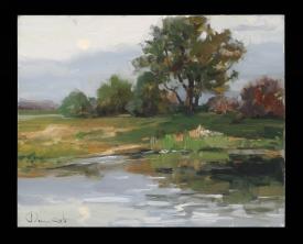 A Pond by Svetlana S. Lisitsina (b. 1974)