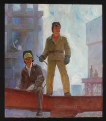 Highrise Builders by Pyotr Andreevich Melnikov (b. 1929)