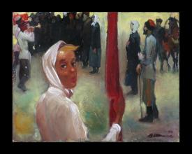Sketch to the Painting "First Holiday" by Vladimir Yevgenovich Shpakovsky (b. 1950)