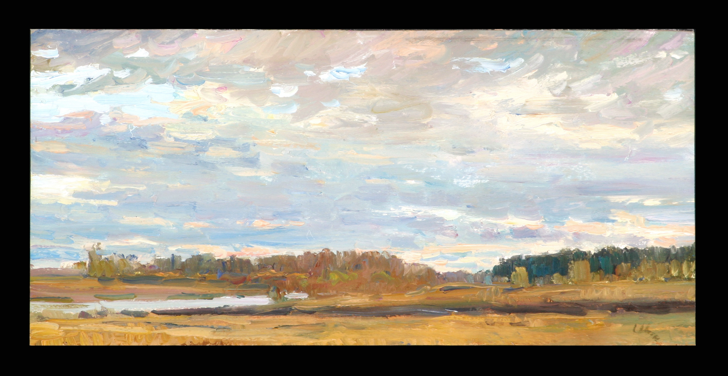 Autumn Evening on the River Khoper by Yevgeni Dmitrievich Shcheglov (b. 1962)