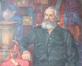 At a Samovar by Yevgeni Borisovich Khoroshilov (1930–1982)