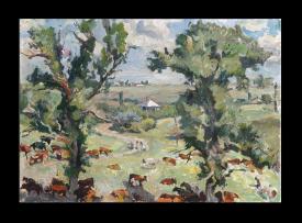 Afternoon Milking by Boris Musatov (b. 1939)