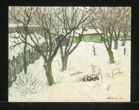 Thaw in a Garden by Vladimir Grigorievich Yankin (b. 1936)